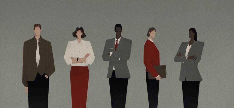 successful business team illustration