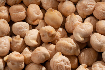 Detailed and large close up shot of chickpea.