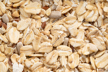 Detailed and large close up shot of cereal.