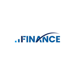 Finance typography Logo, Modern Chart and arrow combination with finance text, Flat Design Logo Template, vector illustration