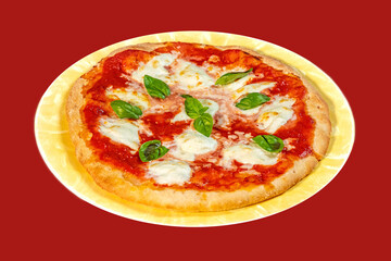 Original Italian pizza cooked in a wood oven. Delicious food