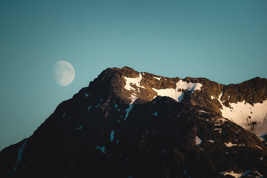 Rugged mountains in Greenland.