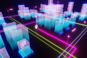 Digital city animation