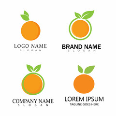 Orange logo design Vector icon illustration design