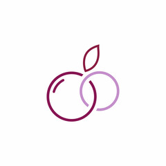 Plum logo vector icon design template