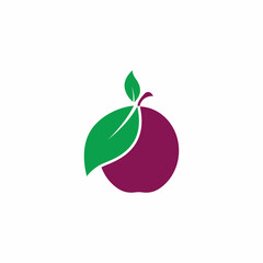 Plum logo vector icon design template