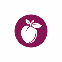 Plum logo vector icon design template