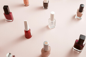 Obraz premium Sample nail polish of different colors. Bright colors.