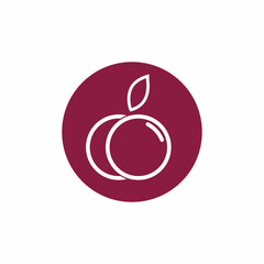 Plum logo vector icon design template