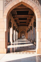 Arabian arches in Mosque - diminishing perspective