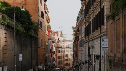 Obraz na płótnie Canvas View of old cozy street in Rome, Italy. Architecture and landmark of Rome