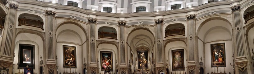 Napoli - Foto panoramica della Chiesa del Pio Monte della Misericordia