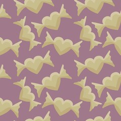 Valentines hearts candy seamless pattern for fabrics and textiles and packaging and gifts and cards and linens 