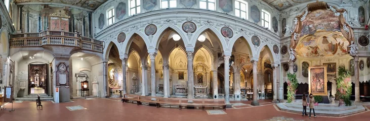Stof per meter Napoli – Foto panoramica della Basilica di Santa Restituta © lucamato