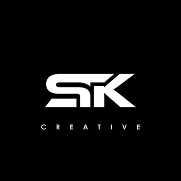 STK Letter Initial Logo Design Template Vector Illustration