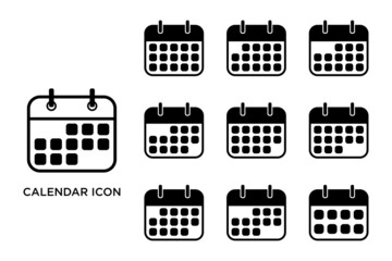 calendar icon set vector design template