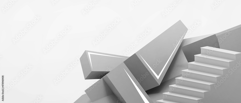 Poster abstract background. success and target with ladder business concept for geometric shape design on g