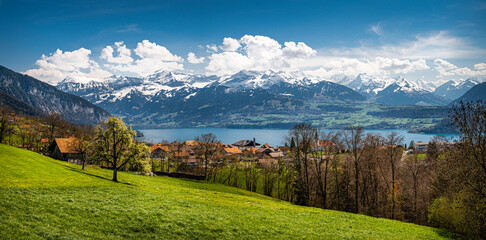 Panorama of Alps of Bernese Oberland
