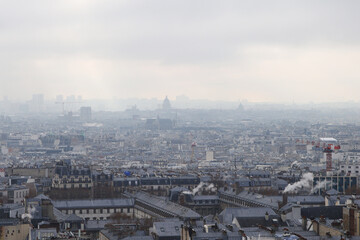 Fototapeta na wymiar Panorama of Paris from Montpmartre hill