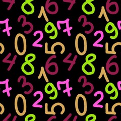 Kids seamless pattern with numbers for kids and fabrics and textiles and packaging and gifts and cards and linens 