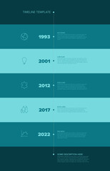 Stripe solid color blocks vertical timeline template