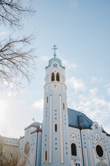 The Church of St. Elizabeth or Blue Church is a Catholic church located in the eastern part of the Old Town in Bratislava, capital of Slovakia