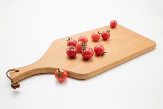 Tomato cherry on the chopping board