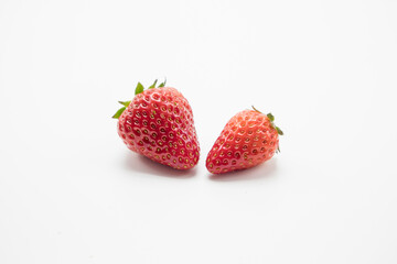 Fresh and delicious strawberries.Fresh strawberries on a white background.