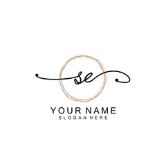 SE initial Signature logo template vector