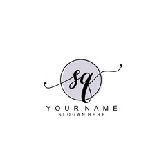 SQ initial Luxury logo design collection