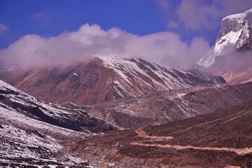 landscape with snowy mountain