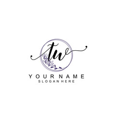TW initial Luxury logo design collection