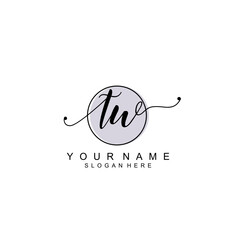 TW initial Luxury logo design collection