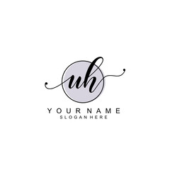 UH initial Luxury logo design collection