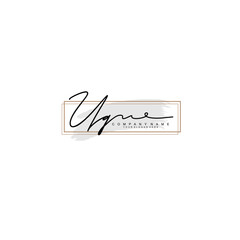 UQ initial Signature logo template vector
