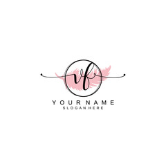 VF initial Luxury logo design collection