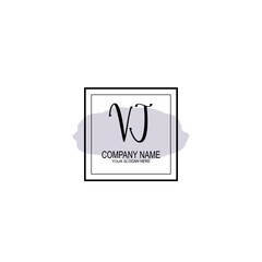 Letter VJ minimalist wedding monogram vector