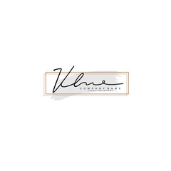 VL initial Signature logo template vector