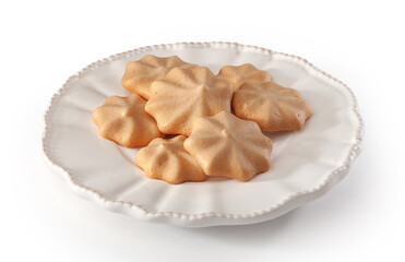 Meringues on the plate