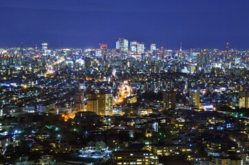 Obraz premium Night view of Nagoya City, Japan 
