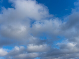 Naklejka na ściany i meble lovely fluffy white clouds in the sky above Sydney NSW Australia