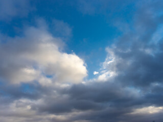 Naklejka na ściany i meble lovely fluffy white clouds in the sky above Sydney NSW Australia