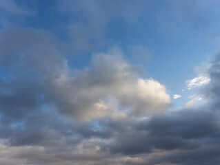 lovely fluffy white clouds in the sky above Sydney NSW Australia