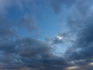lovely fluffy white clouds in the sky above Sydney NSW Australia