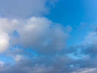lovely fluffy white clouds in the sky above Sydney NSW Australia