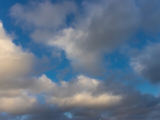 lovely fluffy white clouds in the sky above Sydney NSW Australia