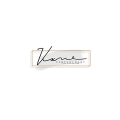 VX initial Signature logo template vector