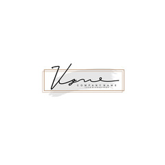 VZ initial Signature logo template vector