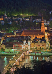 Blick vom Philosophenweg auf Heidelberg