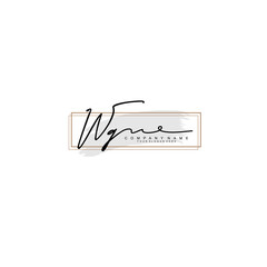 WQ initial Signature logo template vector